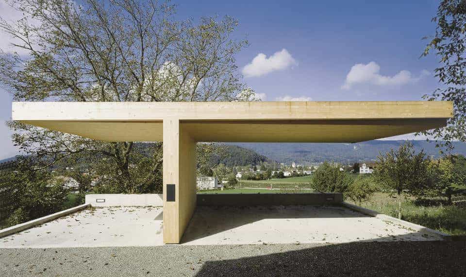 Lignatur-Flächenelement-Carport-grosse Spannweiten